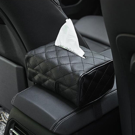 2 PCS GM-020 Car Sun Visor Chair Back Mount Car Paper Towel Box(Black) by buy2fix