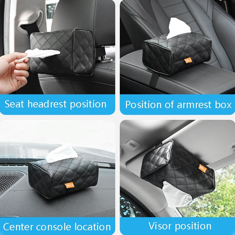 2 PCS GM-020 Car Sun Visor Chair Back Mount Car Paper Towel Box(Beige) by buy2fix