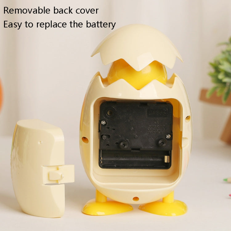 RP001 Cartoon Chicken Eggshell Chicks Alarm Clock Student Gift Children Bedroom Ornaments(White) by buy2fix