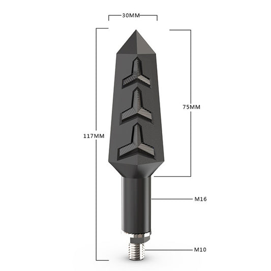 1 Pair VS6-6 Motorcycle LED Steering Tail Lamp 12V Flow Water Light Turn Lamp(Yellow Light) by buy2fix