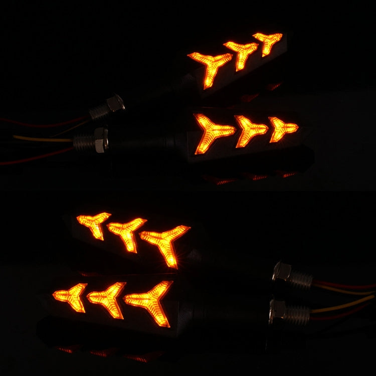 1 Pair VS6-6 Motorcycle LED Steering Tail Lamp 12V Flow Water Light Turn Lamp(Yellow Light) by buy2fix