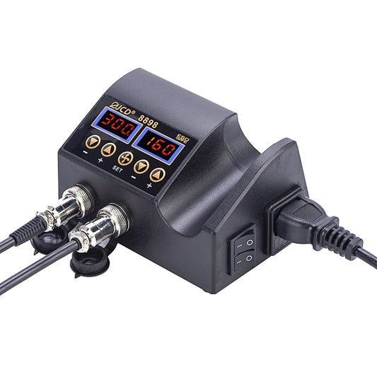 Hot Air Desoldering Station Dual Digital Display Two In One Temperature Control Electric Soldering Iron Soldering Station, EU Plug by buy2fix