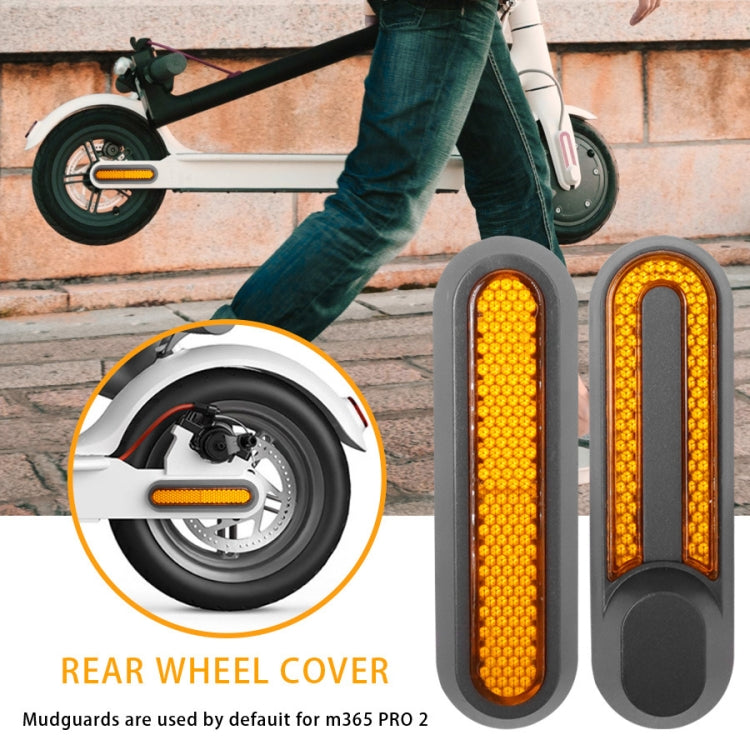 Electric Scooter Wheel Four-way Side Decorative Cover With Reflective Strips & Screws For Xiaomi Mijia 1S / Pro 2(Yellow) by buy2fix