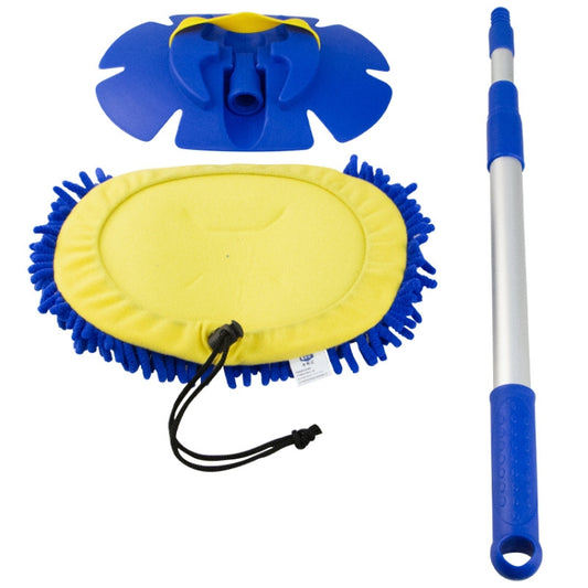 Chenille Water Brush Telescopic Rotary Roller Brush Cleaning Mop(Royal Blue) by buy2fix