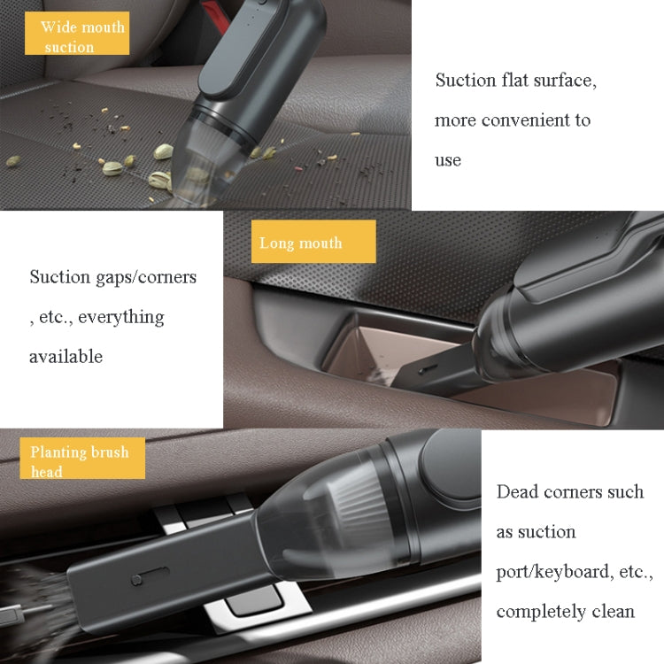 13000 Pa Car Vacuum Cleaner Wireless Handheld Mini Multi-Function UV Sterilization Vacuum Cleaner(Gentleman Black) by buy2fix