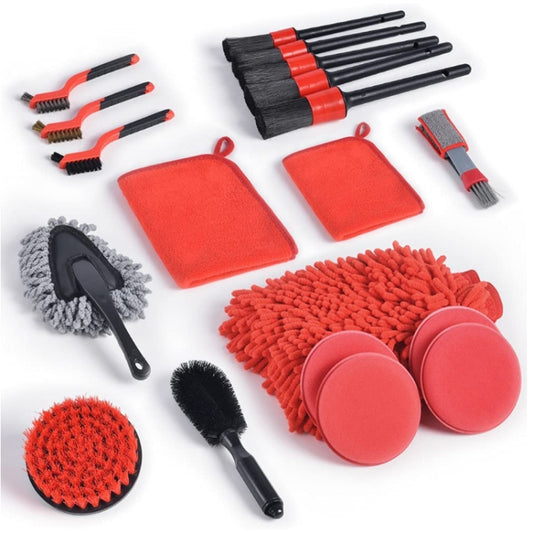 19 in 1 Car Wash Cleaning Brush Electric Drill Brush Head Cleaning Brush Tire Cleaning Brush by buy2fix