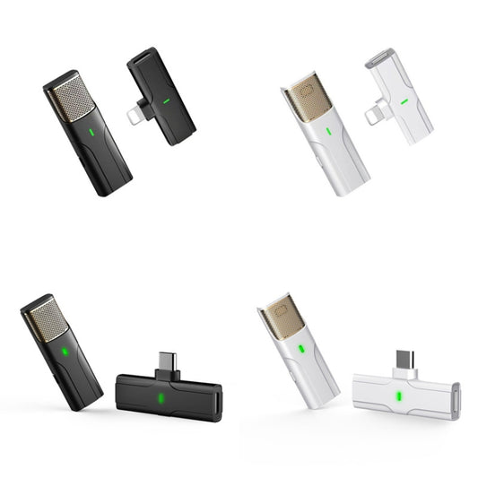 DS01 Outdoor Live Collar Microphone Collar Interview Recording Noise Reduction Wireless Microphone, Specification: Type-C / USB-C (Black) by buy2fix