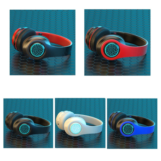 B39 Wireless Bluetooth Headset Subwoofer With Breathing Light Support TF Card(Pure Black) by buy2fix