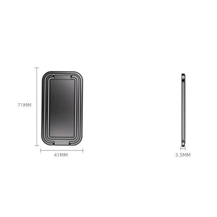 Square Folding Metal Holder Rotating Back Stick Desktop Phone Ring Holder(Rose Gold) by buy2fix
