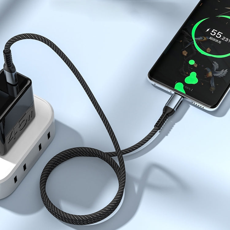 2m 100W PD Fast Charge Type-C Male to Male Data Sync Charging Braided Cable by buy2fix