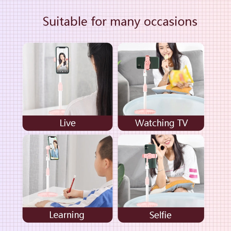 Multifunctional Lifting Colorful Live Bracket(Pink White) by buy2fix