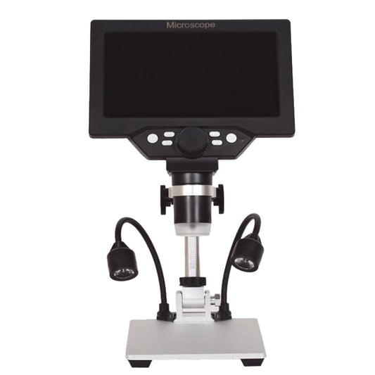 G1200D 7 Inch LCD Screen 1200X Portable Electronic Digital Desktop Stand Microscope(AU Plug With Battery) by buy2fix