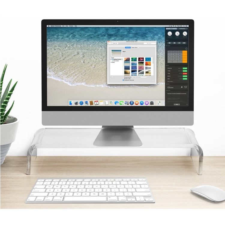 SYC0043 2 PCS Computer Monitor Desktop Increased Acrylic Base by buy2fix