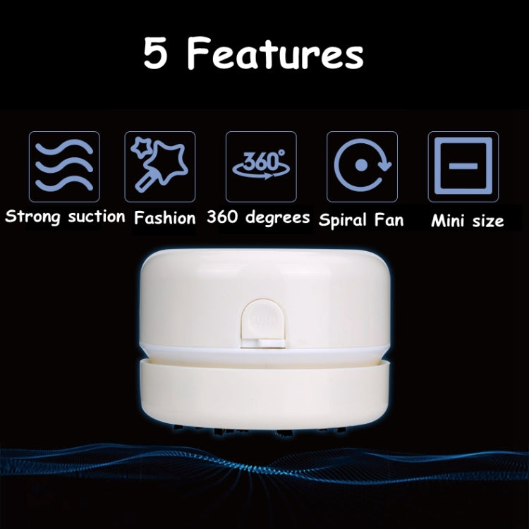 Deli 18880 Desktop Eraser Vacuum Cleaner Small Keyboard Cleaner(White) by Deli