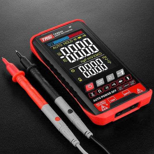 TASI TA804B Auto + Manual Color Screen Digital Intelligent Multimeter OHM NCV Voltage Meter by TASI