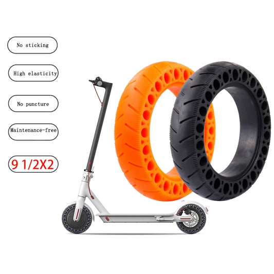 9.5 inch Electric Scooter Shock-Absorbing Honeycomb Solid Tires For Xiaomi Mijia M365(Orange) by buy2fix
