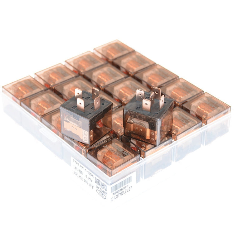 5 PCS 100A Automotive Relay With Indicator Light(12V 5 Plug 100A) by buy2fix