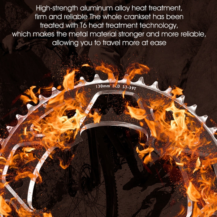 WEST BIKING 2-Piece 53t-39t Road Bike Aluminum Alloy Gear(Red) by WEST BIKING