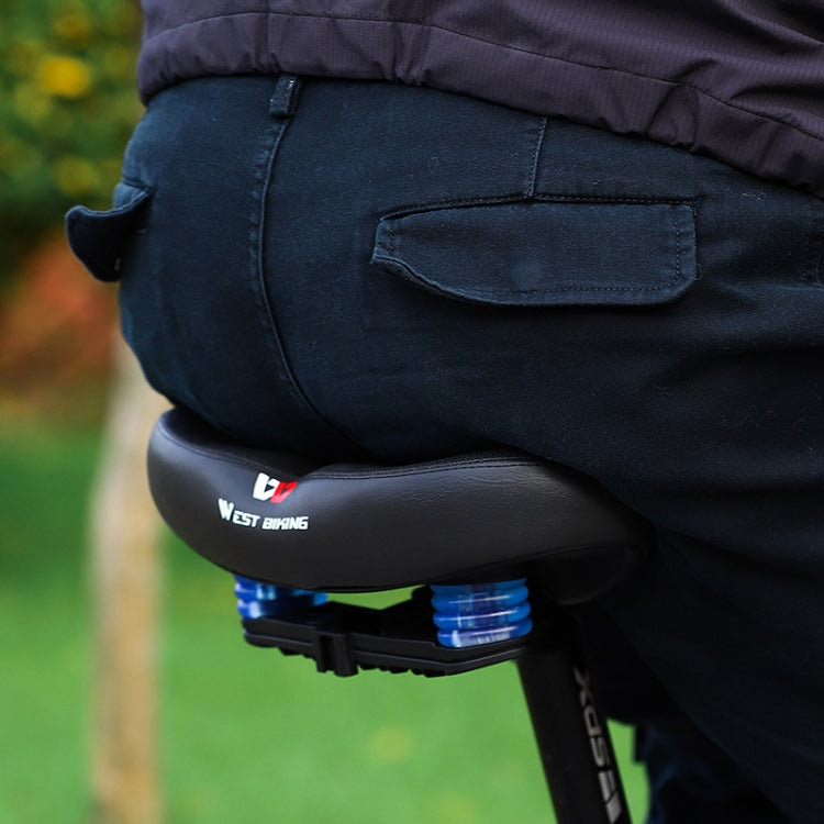 WEST BIKING Bicycle Big Butt Shock Absorption Soft Saddle(Groove Type) by WEST BIKING