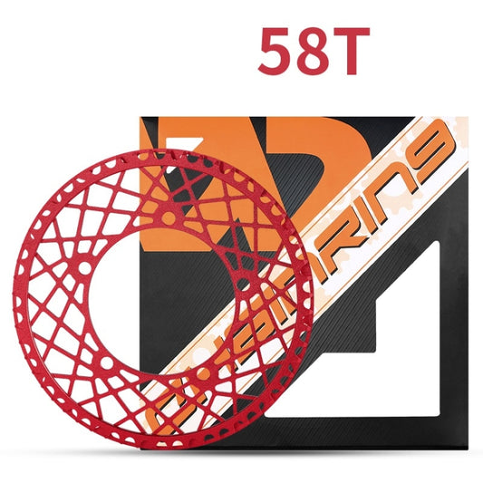 WEST BIKING Folding Bicycle Aluminum Alloy Waterproof Crankset, Colour: 58T (Red) by WEST BIKING