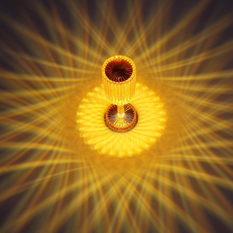 USB Charging Touch Diamond Crystal Table Lamp, Specification: USB Charging(RGB with Remote Control 16 Color)(Transparent) by buy2fix