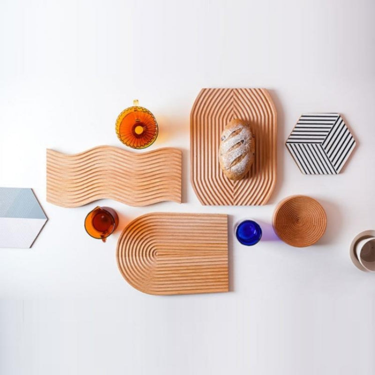 Large Elliptical Wooden Tray Photography Shooting Props by buy2fix