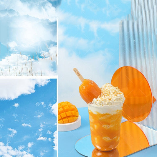 3D Stereo Double-Sided Photography Background Paper(Sky Clouds) by buy2fix