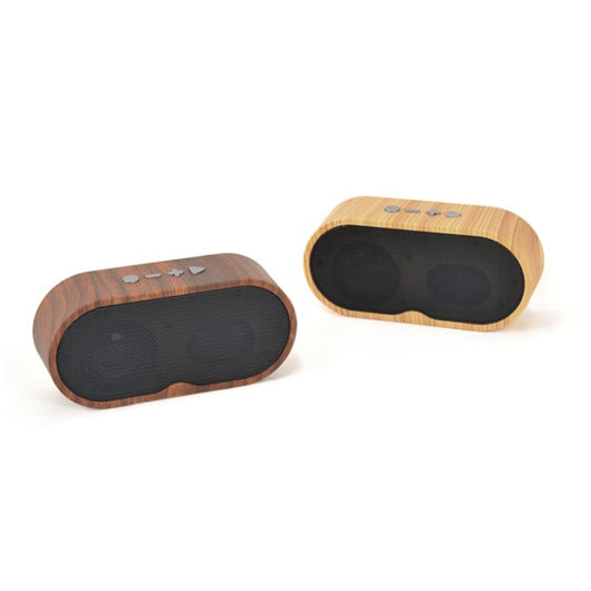 F3 Retro Wood-Grain Mini Bluetooth Speaker Support TF Card(Dark Grain) by buy2fix