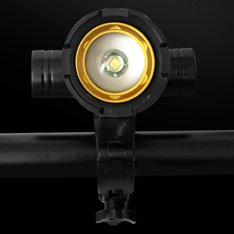 7602 LED USB Charging Telescopic Zoom Bicycle Front Light, Specification: Headlight + 918 Taillight by buy2fix