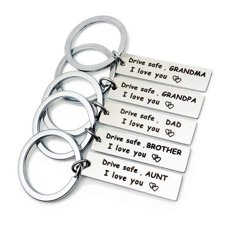 10 PCS C1010 Drive Safe Stainless Steel Tag Keychain 10x40mm(Sister) by buy2fix