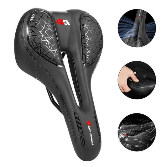 WEST BIKING Bicycle Riding Comfortable Silicone Saddle, Style: Geometric by WEST BIKING