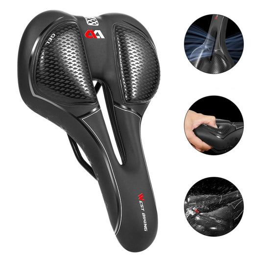 WEST BIKING Bicycle Riding Comfortable Silicone Saddle, Style: Fish Scale by WEST BIKING