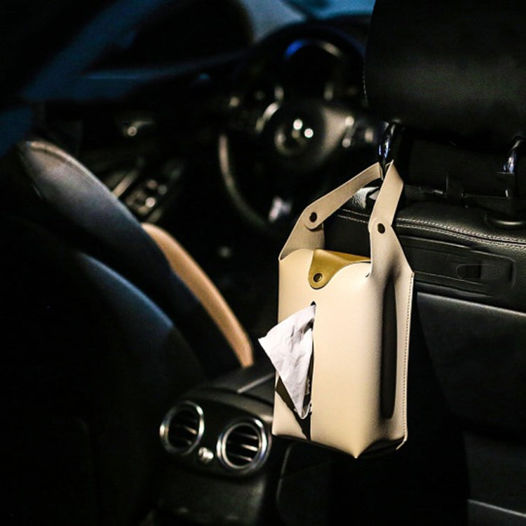 004 Suspended Car Hand Paper Towel Bag(Off White) by buy2fix