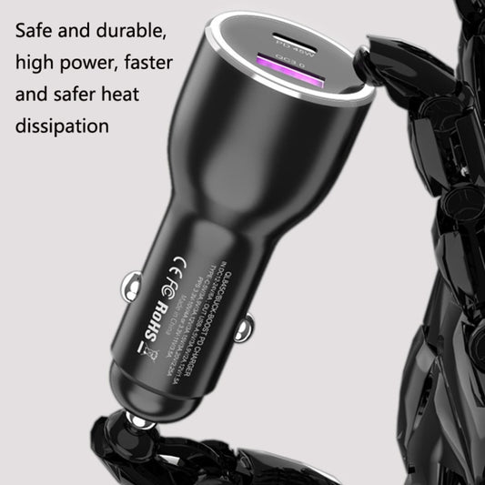 QL845C PD 45W USB-C / Type-C + QC 3.0 USB Car Charger(Black) by buy2fix