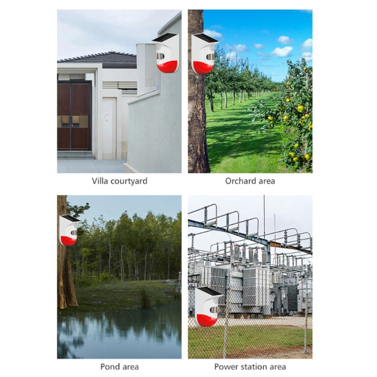 Outdoor IP67 Waterproof Solar Infrared Alarm, Spec: Recording by buy2fix