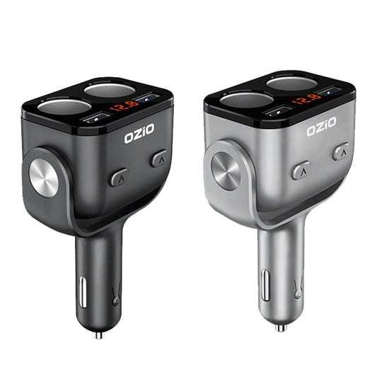 Ozio Car Charger Cigarette Lighter With USB Plug Car Charger, Model: Y34Q 5.3A Black by buy2fix