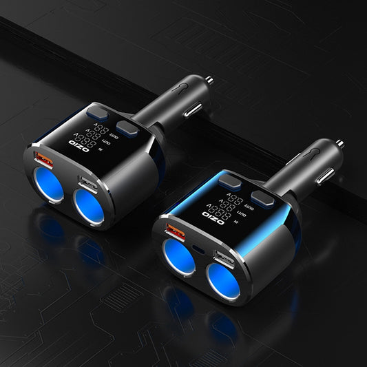 Ozio Car Charger Cigarette Lighter Conversion Plug USB Fast Flashing Charger, Model: CL48Q Black by ozio