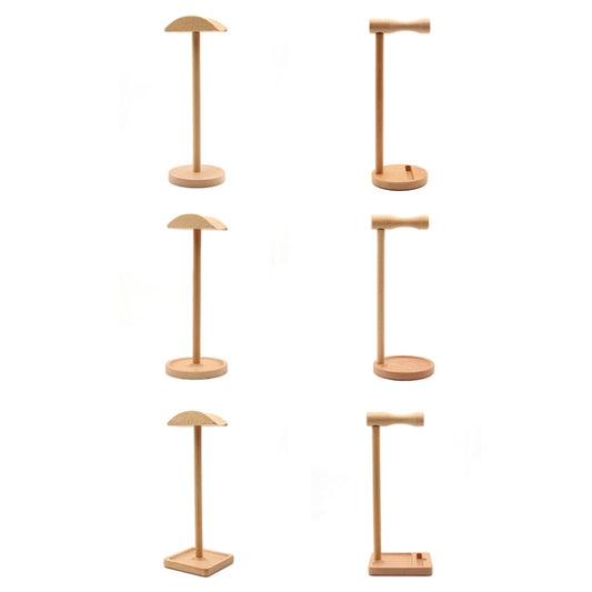 AM-EJZJ001 Desktop Solid Wood Headset Display Stand, Style: C by buy2fix