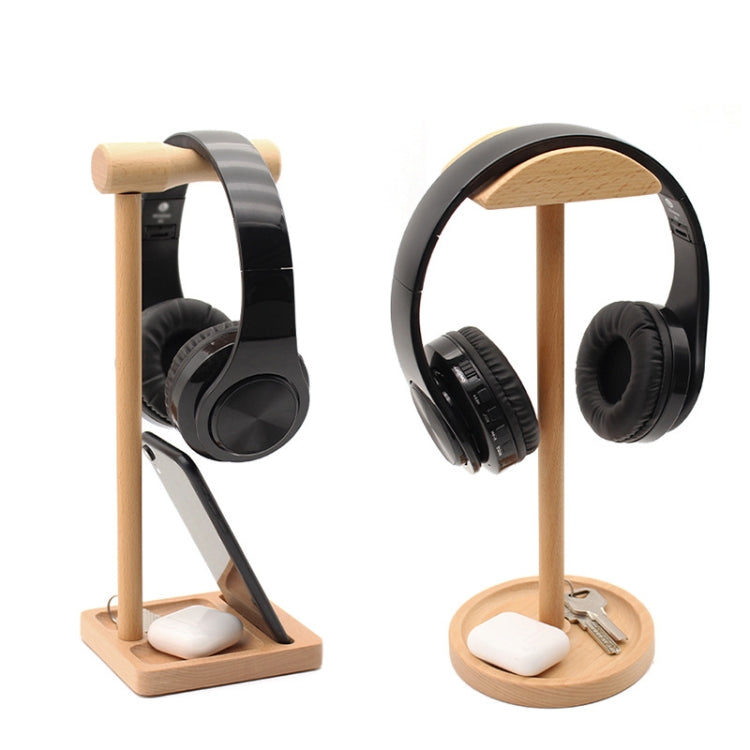AM-EJZJ001 Desktop Solid Wood Headset Display Stand, Style: D by buy2fix
