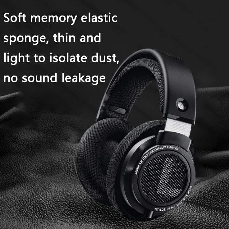 2 PCS Headset Sponge Earmuffs for Philips SHP9500(Black Mesh) by buy2fix