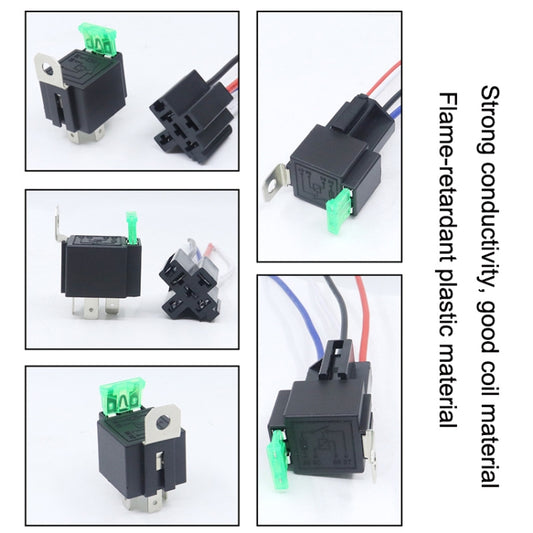 5 Sets JD2912 4 Pin Car Relay With Fuse, Rated voltage: 12V by buy2fix