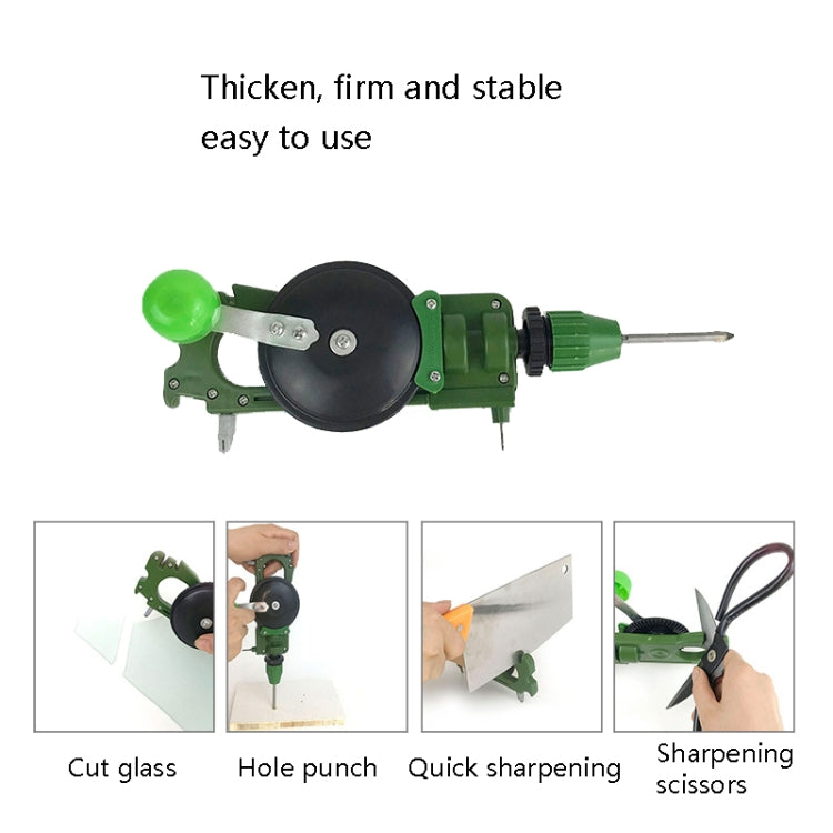 Hand-Operated Hole Puncher Glass Hand-Held Sharpener Household Tool by buy2fix