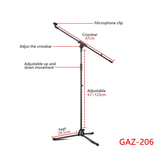 Single Rod Floor Formula Adjustable Microphone Bracket, Style: GAZ-206 by buy2fix