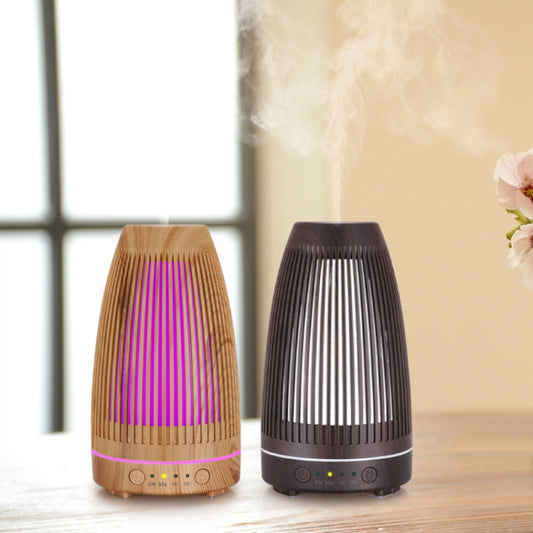 STB-103 Atmosphere Colorful Light Humidifier Aroma Diffuser(Deep Wooden Grain) by buy2fix