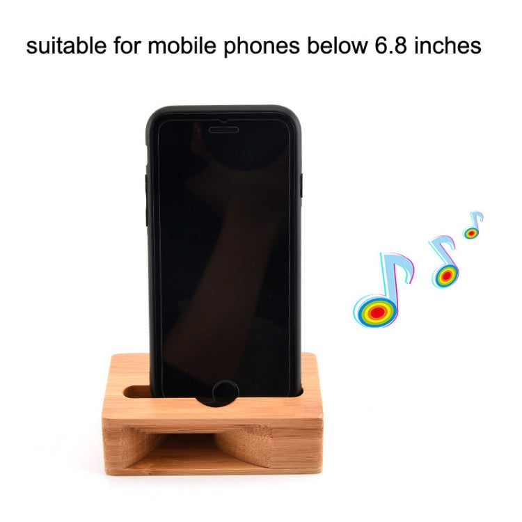 2 PCS GB050 Mobile Phone Stand Bamboo Loudspeaker by buy2fix