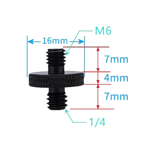 4 PCS Screw Adapter A26 1/4 Male to M6 Male Screw by buy2fix