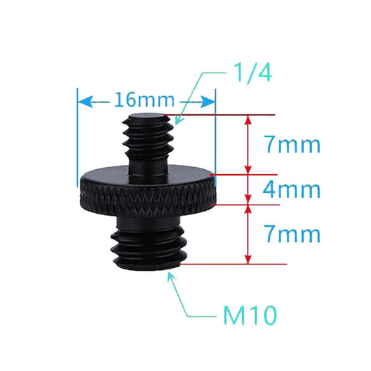 4 PCS Screw Adapter A28 1/4 Male to M10 Male Screw by buy2fix