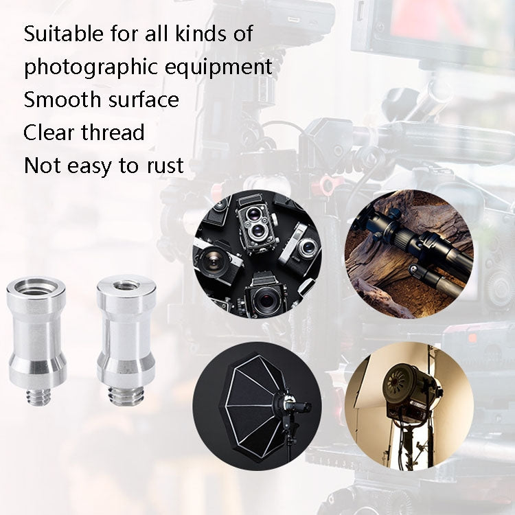 10 PCS Screw Adapter 1/4 Male to 1/4 Male Screw by buy2fix