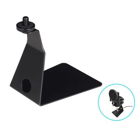 TEYUN L-Shaped Iron Triangle Metal Microphone Stand(Black) by TEYUN