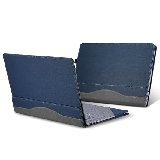 13.5 Inch Multifunctional PU Leather Laptop Sleeve For Microsoft Surface Laptop 1/2/3/4(Blue) by buy2fix